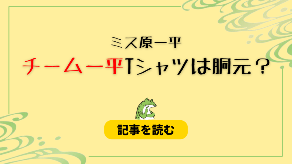 チーム一平Tシャツを着ているのは胴元？候補まとめ！取り立てなの？