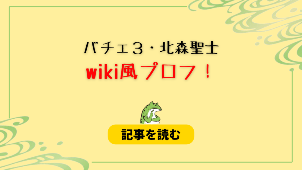 【バチェロ３】北森聖士のwiki風プロフ！職業は会社経営！学歴＆年収は？