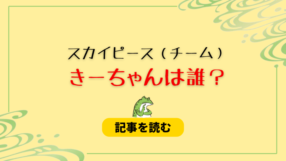 【顔画像】スカイピースきーちゃんは誰？大和田南那の旦那＆動画編集者！