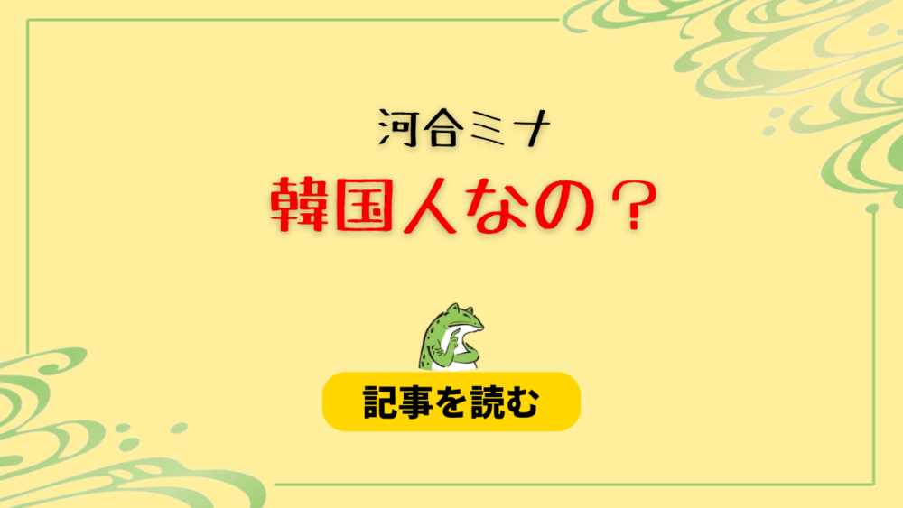 河合ミナは韓国人なの？理由6つ！本当の国籍は日本の静岡県？徹底調査