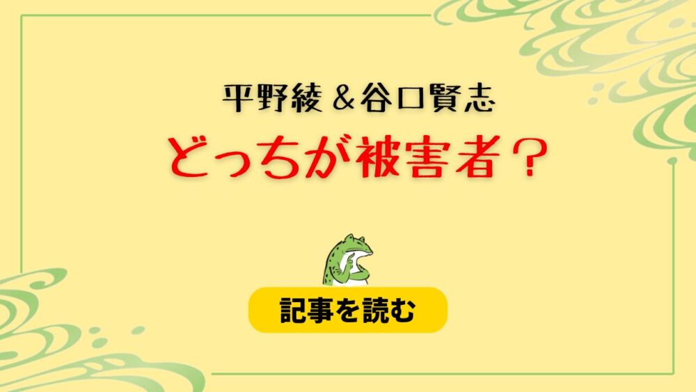 平野綾と谷口賢志はどっちが被害者？離婚理由に関係してる？